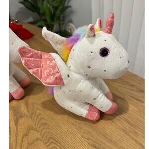 8" Unicorn Stuffed Animal - Cute Plush Toy Gift for 3-8 Years Old Girls White